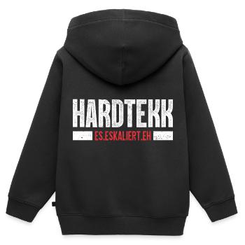 Hardtekk Rave Konzert Party Geburtstag Geschenk - Kinder Premium Organic Zip Hoodie - Schwarz - Hinten - AI Model Kid Male (0cm)