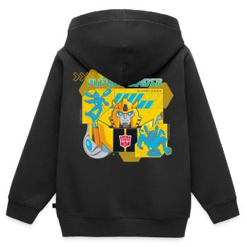 Transformers Earth Spark Future Leader - Kinder Premium Organic Zip Hoodie - Schwarz - Hinten - AI Model Kid Male (0cm)
