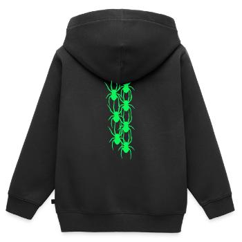 Spinne Spinnen Tiere Horror Halloween - Kinder Premium Organic Zip Hoodie - Schwarz - Hinten - AI Model Kid Male (0cm)