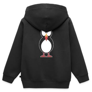 Papageitaucher Puffin Papageientaucher - Kids Premium Organic Zip-up Hoodie - black - Back - AI Model Kid Male (0cm)