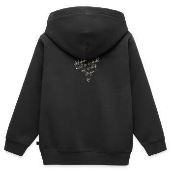 Gib deine Träume nicht so schnell auf - Kinder Premium Organic Zip Hoodie - Schwarz - Hinten - AI Model Kid Male (0cm)