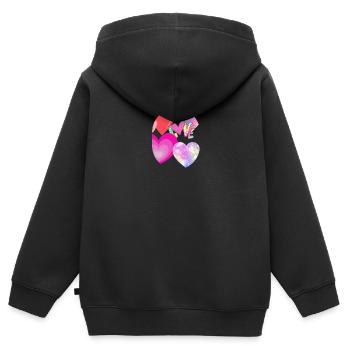 Love Overflow - Kinder Premium Organic Zip Hoodie - Schwarz - Hinten - AI Model Kid Male (0cm)