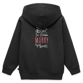 Parent, Mère, Responsabilité Solo - Sweat Premium à capuche zippé enfant bio - noir - Dos - AI Model Kid Male (0cm)