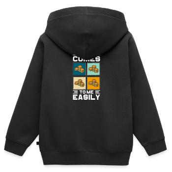 Cadeau de Success Finance - Sweat Premium à capuche zippé enfant bio - noir - Dos - AI Model Kid Male (0cm)