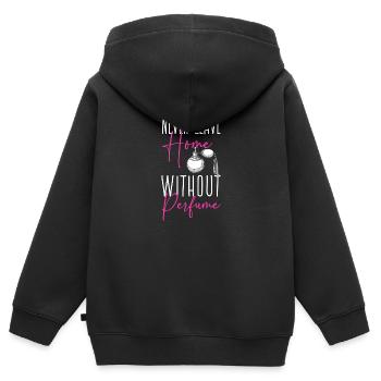 Flacon de parfum Fragrance Spray Collector - Sweat Premium à capuche zippé enfant bio - noir - Dos - AI Model Kid Male (0cm)
