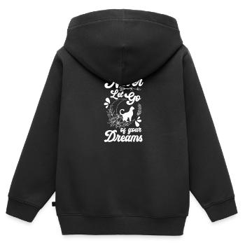 Traumfänger Feder Wünschen Esoterik - Kinder Premium Organic Zip Hoodie - Schwarz - Hinten - AI Model Kid Male (0cm)
