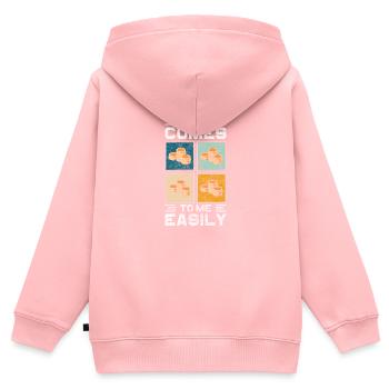 Reichtum Wohlstand Euro Geschäft - Kinder Premium Organic Zip Hoodie - Rosa - Hinten - AI Model Kid Female (0cm)