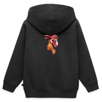 Coq - Sweat Premium à capuche zippé enfant bio - noir - Dos - AI Model Kid Male (0cm)
