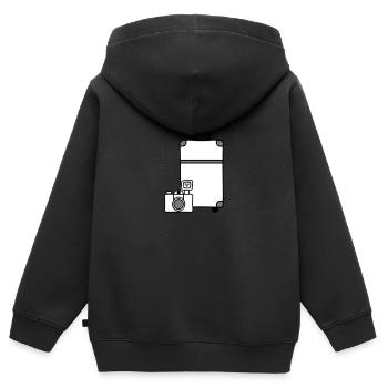 Camera Suitcase Travel Love - Kids Premium Organic Zip-up Hoodie - black - Back - AI Model Kid Male (0cm)