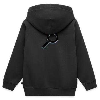 Lupe - Kinder Premium Organic Zip Hoodie - Schwarz - Hinten - AI Model Kid Male (0cm)