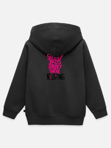 dating boys - Kinder Premium Organic Zip Hoodie - Schwarz