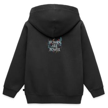 Women Power / Frauenpower!! - Kinder Premium Organic Zip Hoodie - Schwarz - Hinten - AI Model Kid Male (0cm)