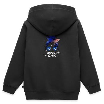 Îles Marshall - Sweat Premium à capuche zippé enfant bio - noir - Dos - AI Model Kid Male (0cm)