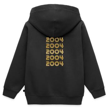 Style 2004 - Sweat Premium à capuche zippé enfant bio - noir - Dos - AI Model Kid Male (0cm)