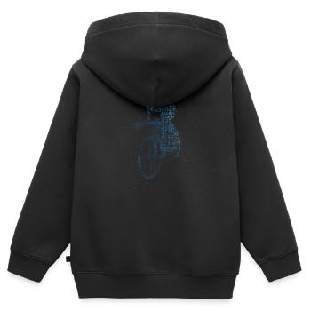 Cyclisme sur route Vélo de route Vélo de route Vélo de route Vélo de route - Sweat Premium à capuche zippé enfant bio - noir - Dos - AI Model Kid Male (0cm)