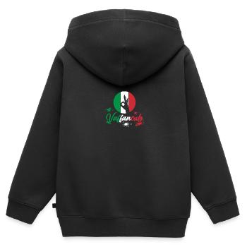 Italien Italiener Vaffanculo - Kinder Premium Organic Zip Hoodie - Schwarz - Hinten - AI Model Kid Male (0cm)