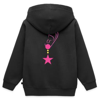 Ohr mit Ohrring - Kinder Premium Organic Zip Hoodie - Schwarz - Hinten - AI Model Kid Male (0cm)