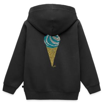 Laby Italienisches Eis - Kinder Premium Organic Zip Hoodie - Schwarz - Hinten - AI Model Kid Male (0cm)