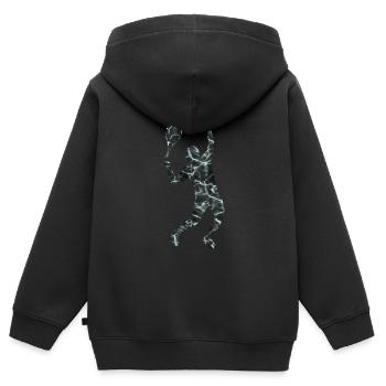 Tennis Splash Serve - Kinder Premium Organic Zip Hoodie - Schwarz - Hinten - AI Model Kid Male (0cm)