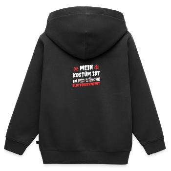 Mein Kostüm Ist In Der Wäsche Blutverschmiert - Kinder Premium Organic Zip Hoodie - Schwarz - Hinten - AI Model Kid Male (0cm)