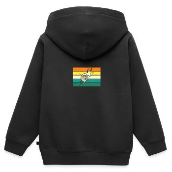 Horn player French horn - Kids Premium Organic Zip-up Hoodie - black - Back - AI Model Kid Male (0cm)