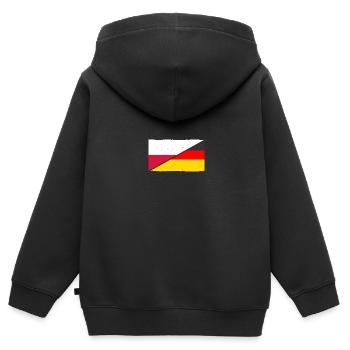 Pole Deutschland Polen - Kinder Premium Organic Zip Hoodie - Schwarz - Hinten - AI Model Kid Male (0cm)