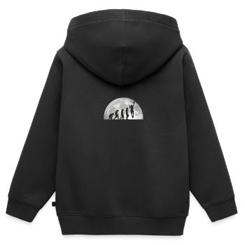 Basketballspieler Evolution Basketball - Kinder Premium Organic Zip Hoodie - Schwarz - Hinten - AI Model Kid Male (0cm)