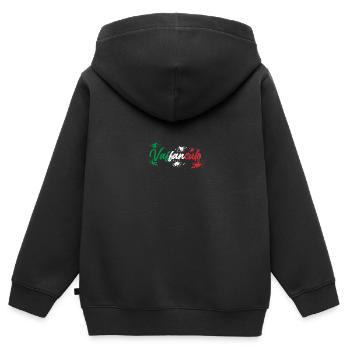 Italien Italiener Vaffanculo - Kinder Premium Organic Zip Hoodie - Schwarz - Hinten - AI Model Kid Male (0cm)