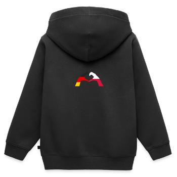 Pole Deutschland Polen - Kinder Premium Organic Zip Hoodie - Schwarz - Hinten - AI Model Kid Male (0cm)