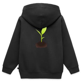 scion Illustration - Sweat Premium à capuche zippé enfant bio - noir - Dos - AI Model Kid Male (0cm)