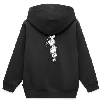 Familie - Kinder Premium Organic Zip Hoodie - Schwarz - Hinten - AI Model Kid Male (0cm)