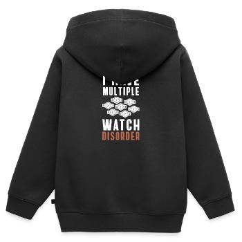 Watch Collector Movement Collector - Kids Premium Organic Zip-up Hoodie - black - Back - AI Model Kid Male (0cm)