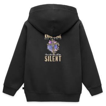 Ureinwohner Häuptling Symbole - Kinder Premium Organic Zip Hoodie - Schwarz - Hinten - AI Model Kid Male (0cm)