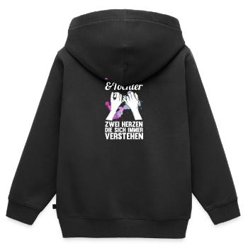 Mom And Daughter - Kids Premium Organic Zip-up Hoodie - black - Back - AI Model Kid Male (0cm)