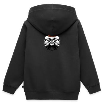 Schädelgesichtsprofil Gehirn Gehirn - Kinder Premium Organic Zip Hoodie - Schwarz - Hinten - AI Model Kid Male (0cm)