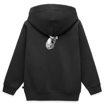 Weinender Pinguinbaby - Kinder Premium Organic Zip Hoodie - Schwarz - Hinten - AI Model Kid Male (0cm)