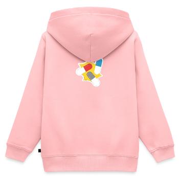 Pop Art Design Geschenk Retro Kapsel Medikament - Kinder Premium Organic Zip Hoodie - Rosa - Hinten - AI Model Kid Female (0cm)