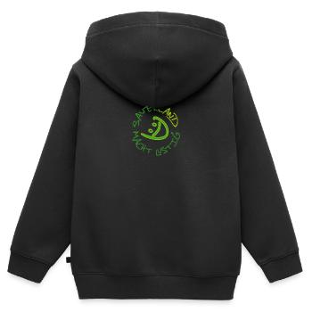 SAUERLAND MACHT LUSTIG - Kinder Premium Organic Zip Hoodie - Schwarz - Hinten - AI Model Kid Male (0cm)