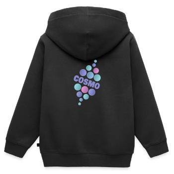 Cadeau pour Cosmo - Sweat Premium à capuche zippé enfant bio - noir - Dos - AI Model Kid Male (0cm)