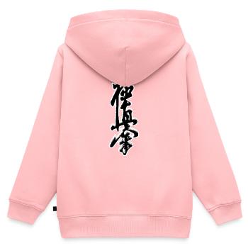 kyokushin Japanese karate - Kids Premium Organic Zip-up Hoodie - rose - Back - AI Model Kid Female (0cm)