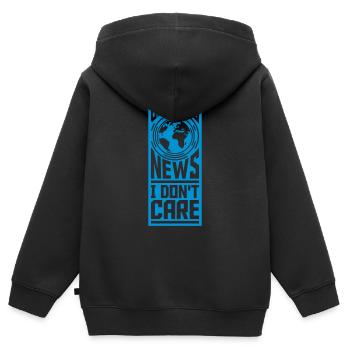Breaking news don't care - Kinder Premium Organic Zip Hoodie - Schwarz - Hinten - AI Model Kid Male (0cm)