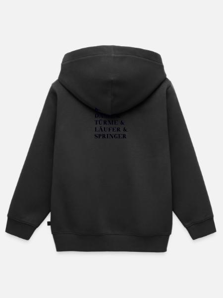 Schach Schachfiguren Geschenkidee - Kinder Premium Organic Zip Hoodie - Schwarz