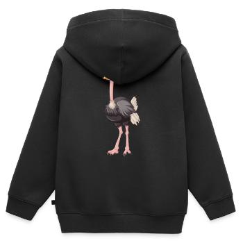 Safari Zoo Animal Safari Zoo - Kinder Premium Organic Zip Hoodie - Schwarz - Hinten - AI Model Kid Male (0cm)