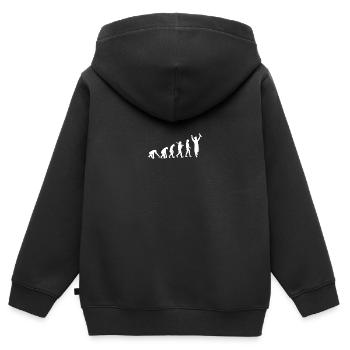 evolution - Kinder Premium Organic Zip Hoodie - Schwarz - Hinten - AI Model Kid Male (0cm)