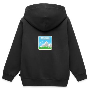 Geschenk für Himalaya - Kinder Premium Organic Zip Hoodie - Schwarz - Hinten - AI Model Kid Male (0cm)