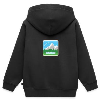 Bergsport Rantemario - Kinder Premium Organic Zip Hoodie - Schwarz - Hinten - AI Model Kid Male (0cm)