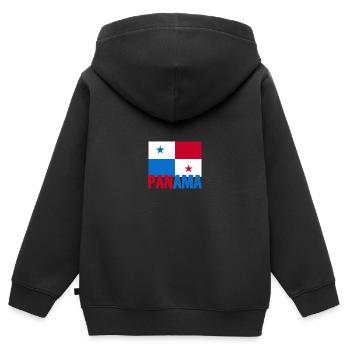 Panama - Sweat Premium à capuche zippé enfant bio - noir - Dos - AI Model Kid Male (0cm)