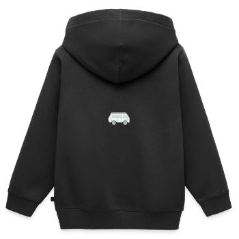 Camper - Kinder Premium Organic Zip Hoodie - Schwarz - Hinten - AI Model Kid Male (0cm)