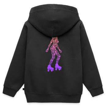 Roller Skating Roller Skating Girls Roller Skates - Kids Premium Organic Zip-up Hoodie - black - Back - AI Model Kid Male (0cm)