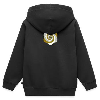 Golden Ratio Flower 6er - Kids Premium Organic Zip-up Hoodie - black - Back - AI Model Kid Male (0cm)